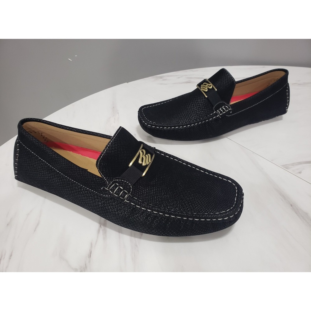 NEW Rocawear Dwight Black Slip On Loafers Oxfords Shoe Men 9.5 House Dress‎